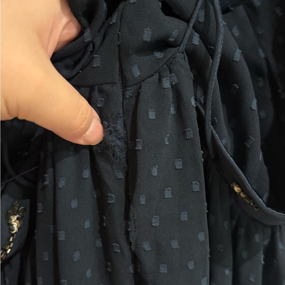 Ranna Gill Lucinda Beaded Maxi Dress Navy Size 8P - Picture 13 of 13